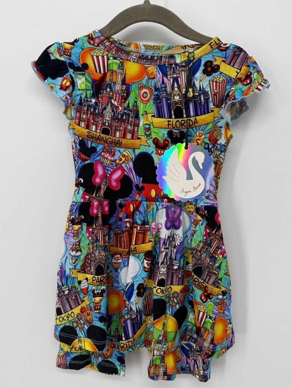 NWT Sugar Swan Bamboo Dress Disney "Parks Around the World", Size 18-24M - RARE